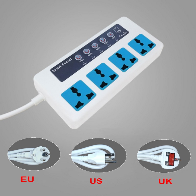 SC4 SC3 GSM 4 Outlets Draadloze Smart Switch Power Plug socket met