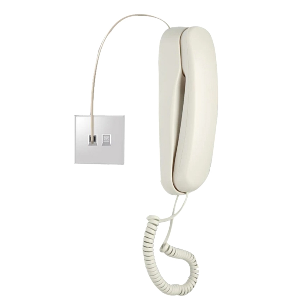 Teléfono de pared con cable, teléfono pequeño de Hotel, adecuado para el hogar/baño/escuela/oficina, teléfono de pared fijo, blanco