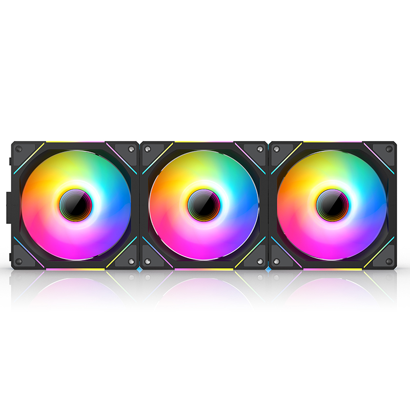 TEUCER JM-1 Computerkast Fan ARGB Spiegel Cyclus Lichteffect 120mm 4Pin PWM PC Koelventilator Geluidsarm Waterkoeling Ventilador