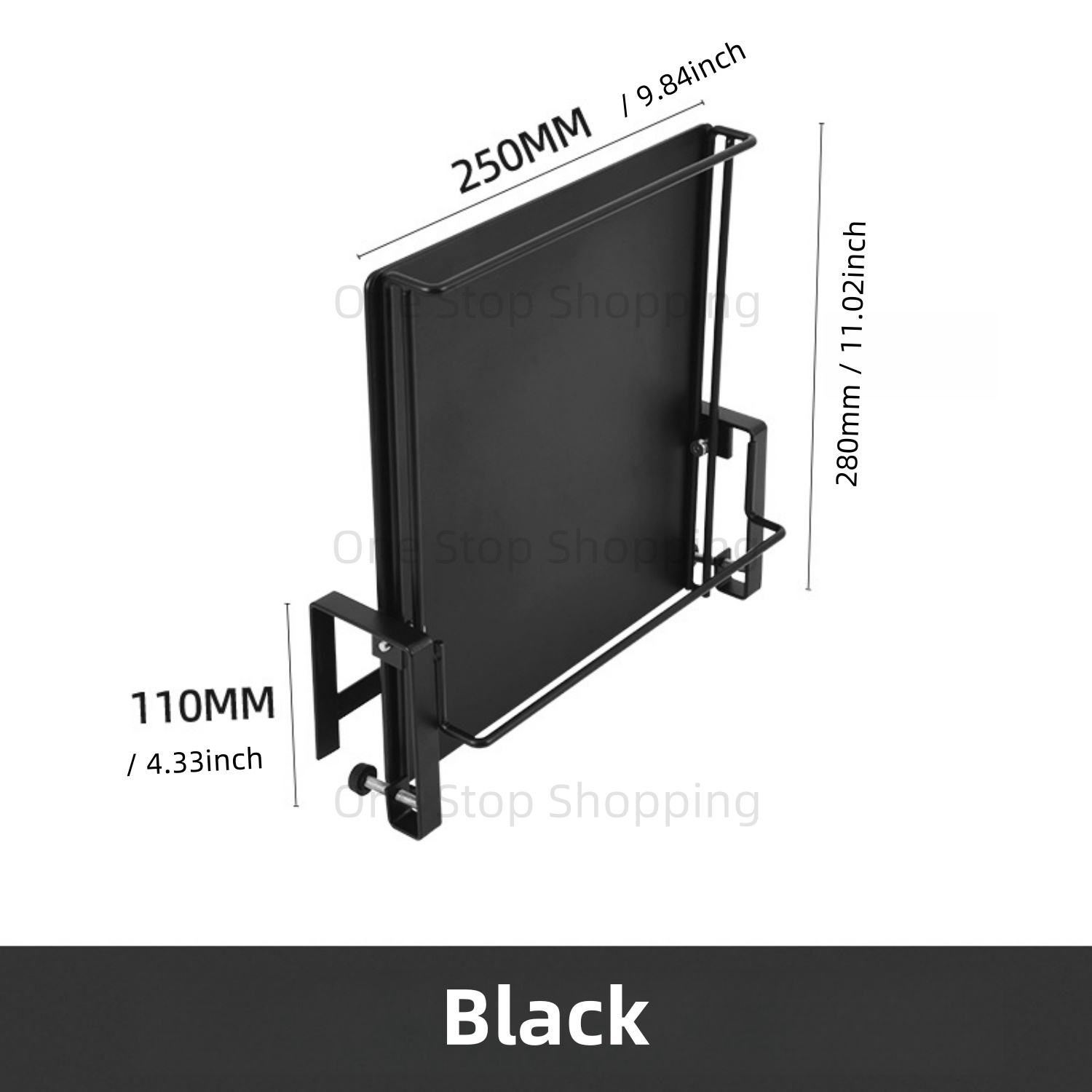 Kitchen Foldable Cabinet Door Organizer Towel Rack Over Cabinet Door Multifunction Rust-Resistant Portable Small Spaces: black