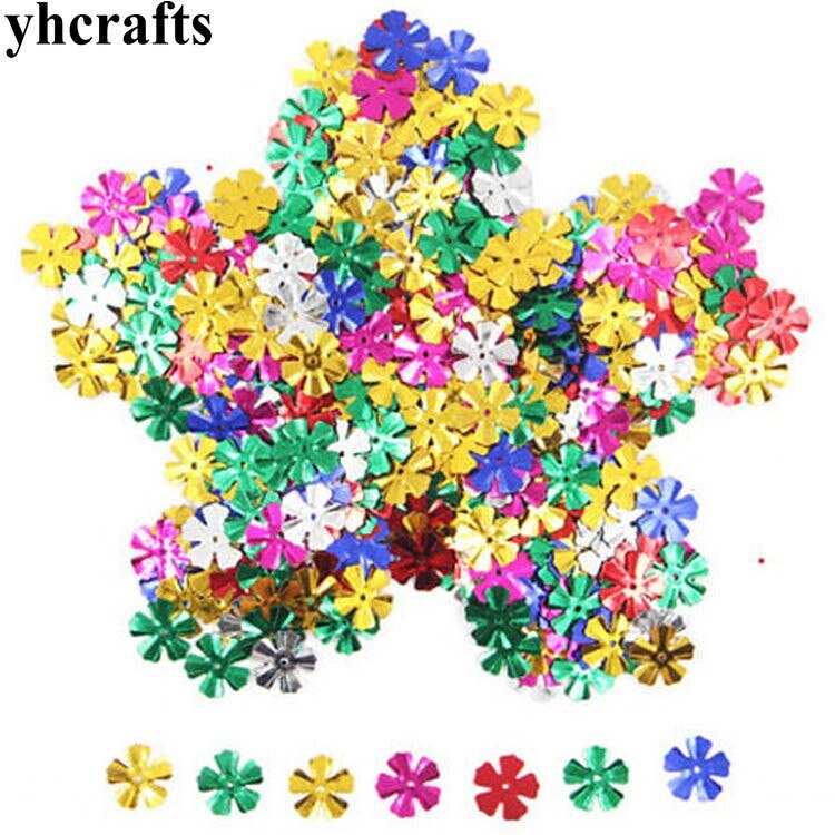 20gram/Lot.15 different shape flower sequins Craft material Kindergarten arts and crafts DIY toys beads toys: 20gram 14mm