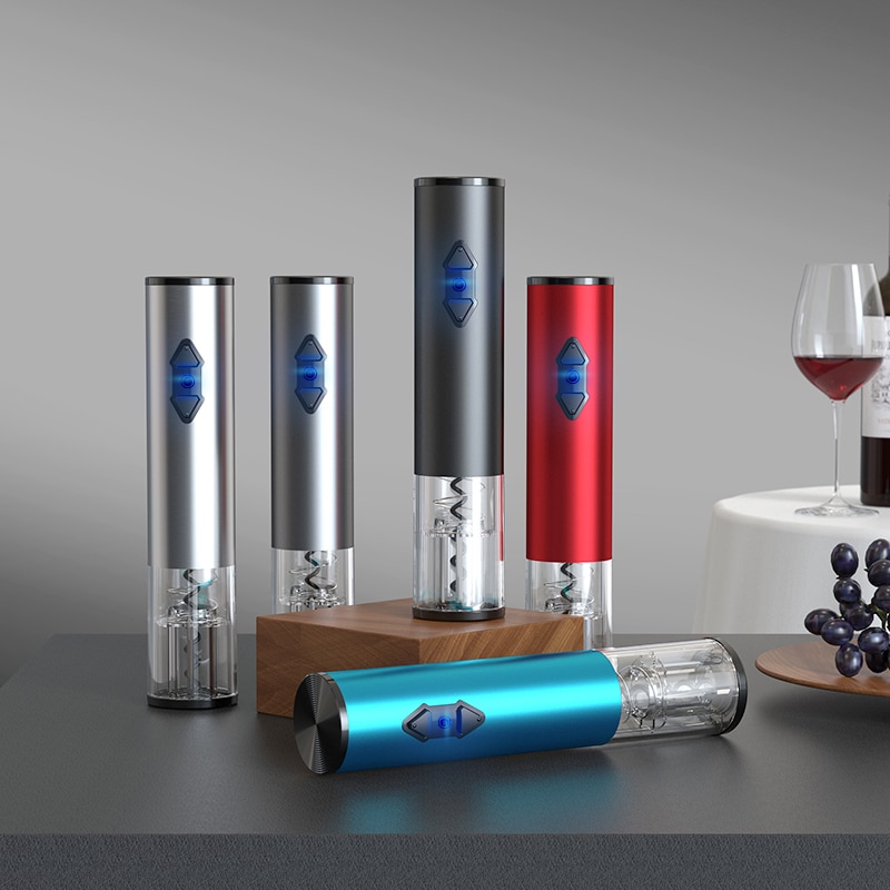 Wijn Flesopener Deksel Opener Elektrische Flesopener Geen. 5 Batterij Roestvrijstalen Automatische Elektrische Rood