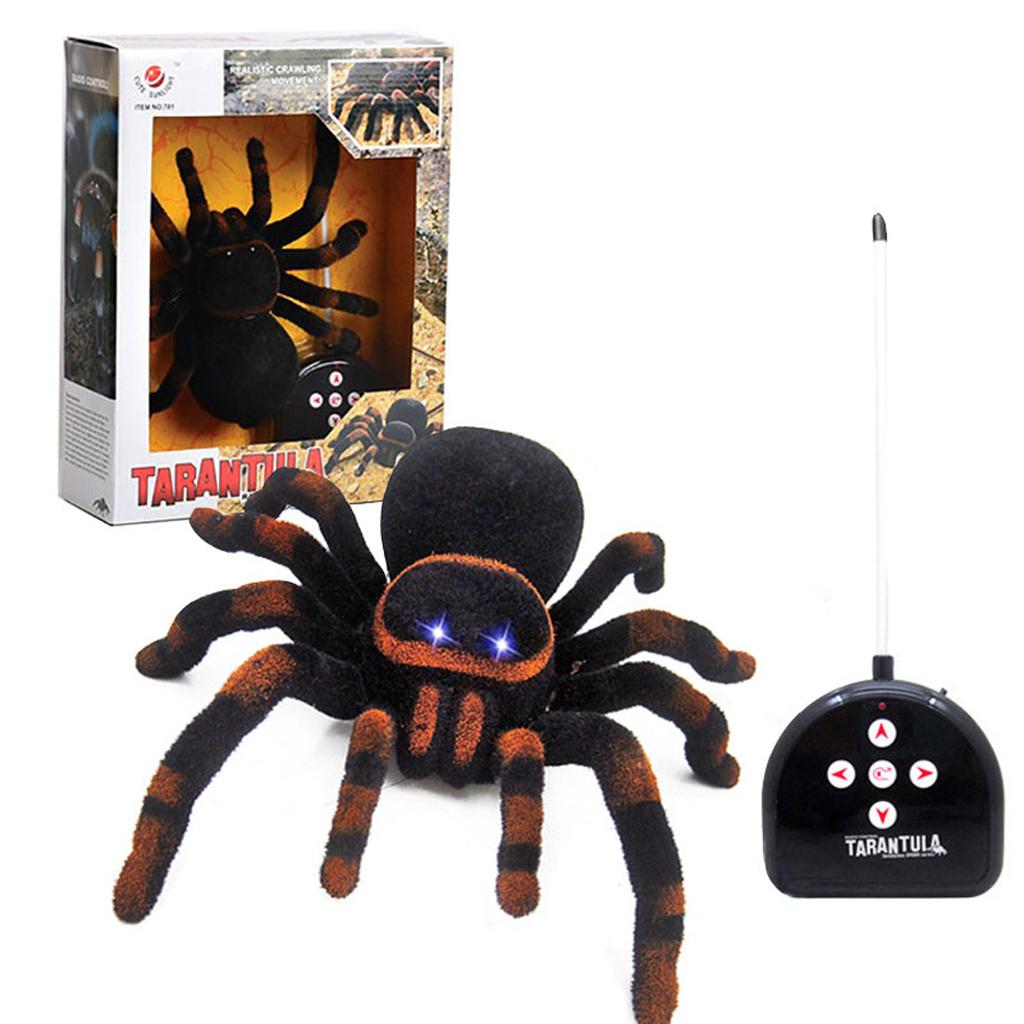 Remote Control Spider Realistic Soft Creepy Prank &amp; Joke Gag Toy Funny Toys Insect Bug Christmas &amp; Halloween Party Toys