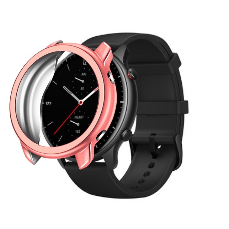 Tpu mykt beskyttelsesdeksel for huami amazfit gtr 2 urskall skallbeskyttelsesramme til xiaomi gtr 2/ gtr silikonbeleggdeksel: Rose rosa