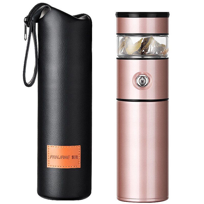 500Ml Glas Thee Thermos Cup Mok Rvs Thermos Vacuüm Cup Thee Zetgroep Fles Vacuüm Kolven Thermische Mok Water fles