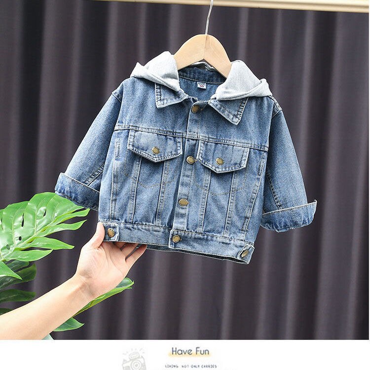 Enfants Manteau Pour Garçons Filles Denim Veste enfants Vêtements Bébé Denim Veste À Capuche Enfants Veste Hauts