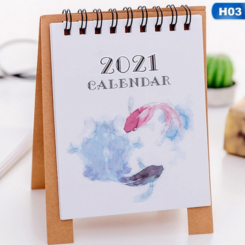 small minimalist mini desktop desk calendar cartoon memorable small calendar calendar