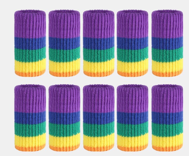 10 stück regenbogen-fingerschutz für basketball und badminton, bequeme, atmungsaktive knöchelschützer für verschiedene sportarten: Regenbogen