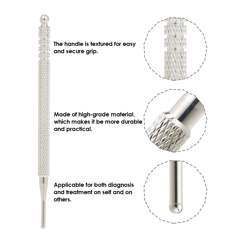 Ear Probe Stainless Steel Acupuncture Point Probe Ear Massage Detection Auricular Point Pen Health Care