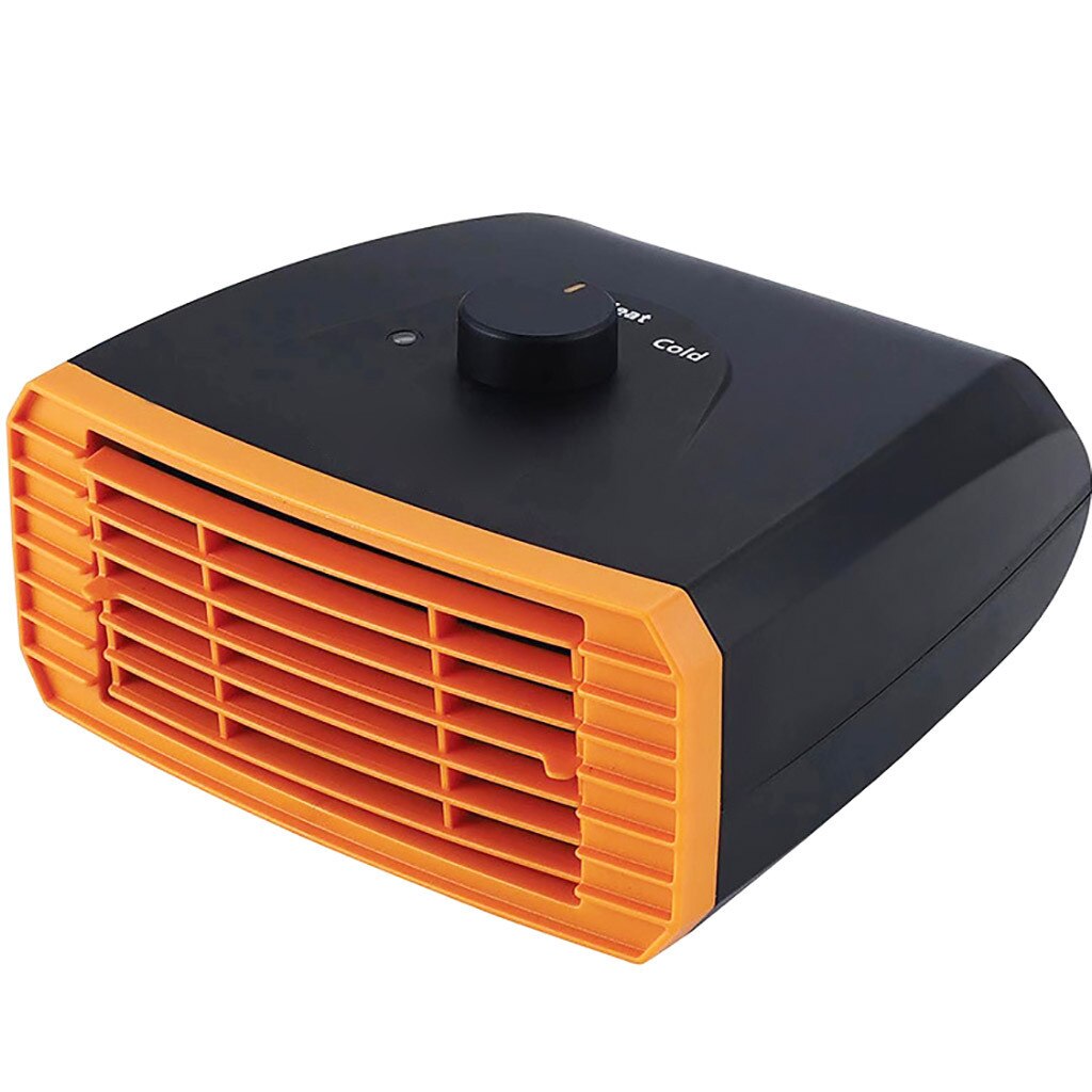 500W Draagbare Elektrische Air Heater Ptc Verwarming Elektrische Verwarming Mini Warm Leuke Intelligente Ventilator Air Winter Warmer Quick Verwarming: Orange 