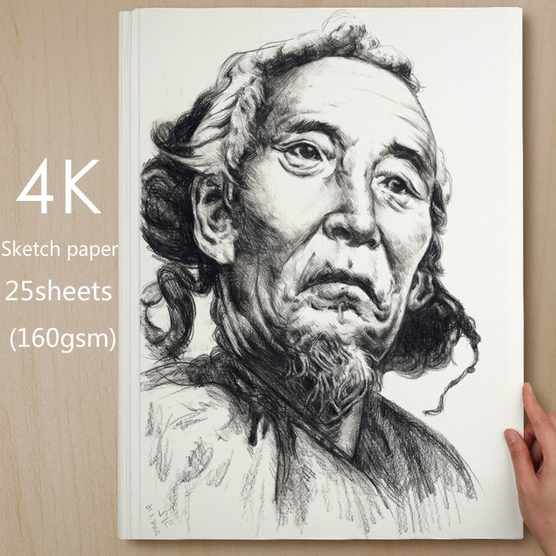 Papel de dibujo artístico para pintar, pintura de plomo Gouache, papel de acuarela A4, 8K, 4K, uso para estudiantes: D