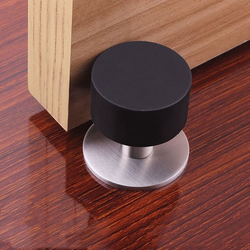 304 stainless steel door stop door bumper bumper door top rubber limiter glass door touch door block safety door resistance