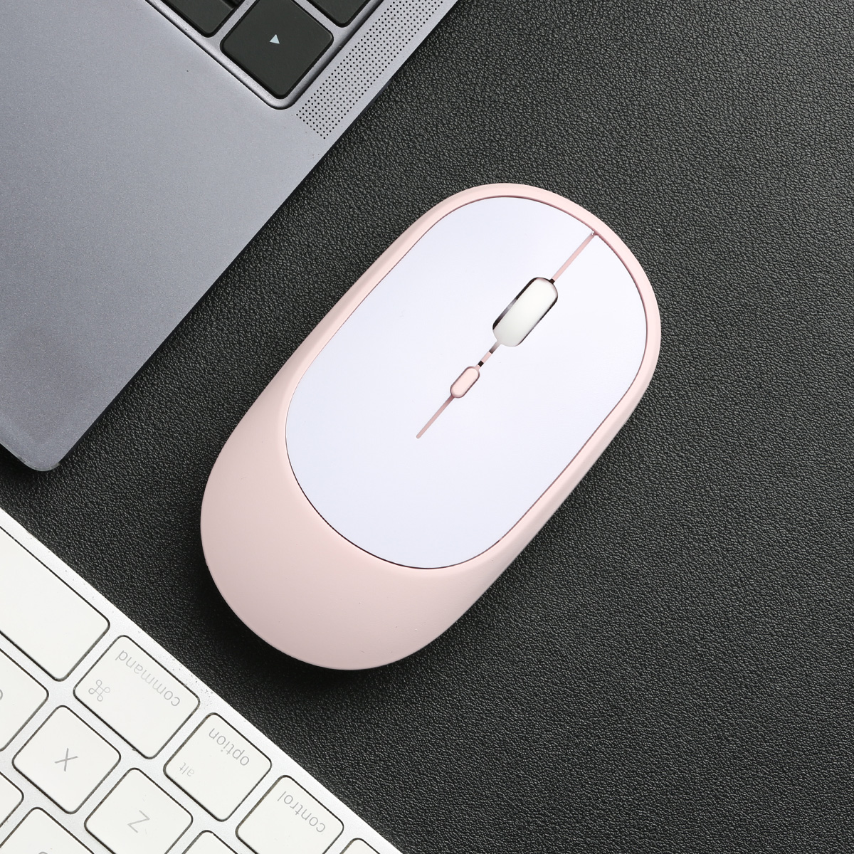 2,4 GHz kabellose optische Maus, 4 Tasten, kabellose USB-Akku-Mäbenutzen mit Nano-Empfänger für PC, Schreibtisch, Laptop, Fenster-Computer: Lila