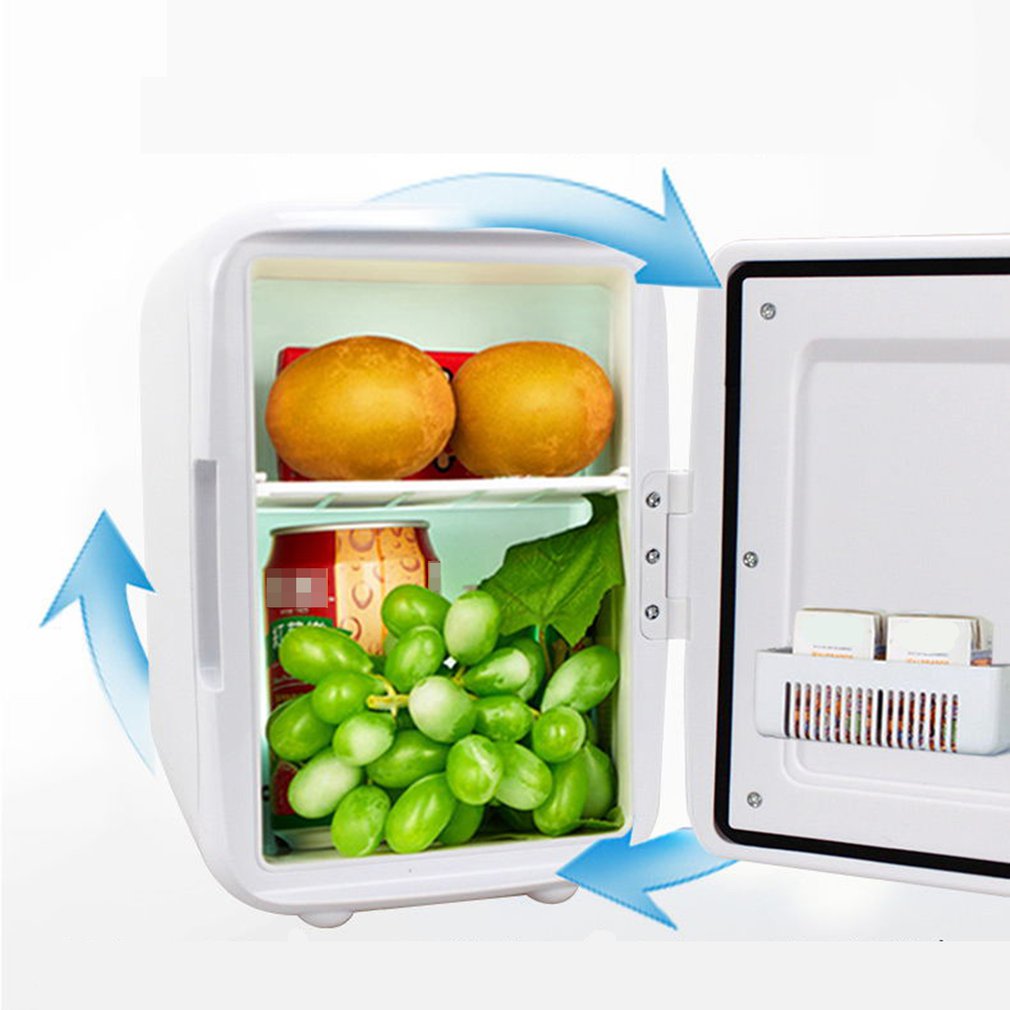 4L Car/Household Mini Refrigerator Freezer Cooling Box Food Fruit Storage Fridge Use Multiple Storage Compartments 1 Pcs