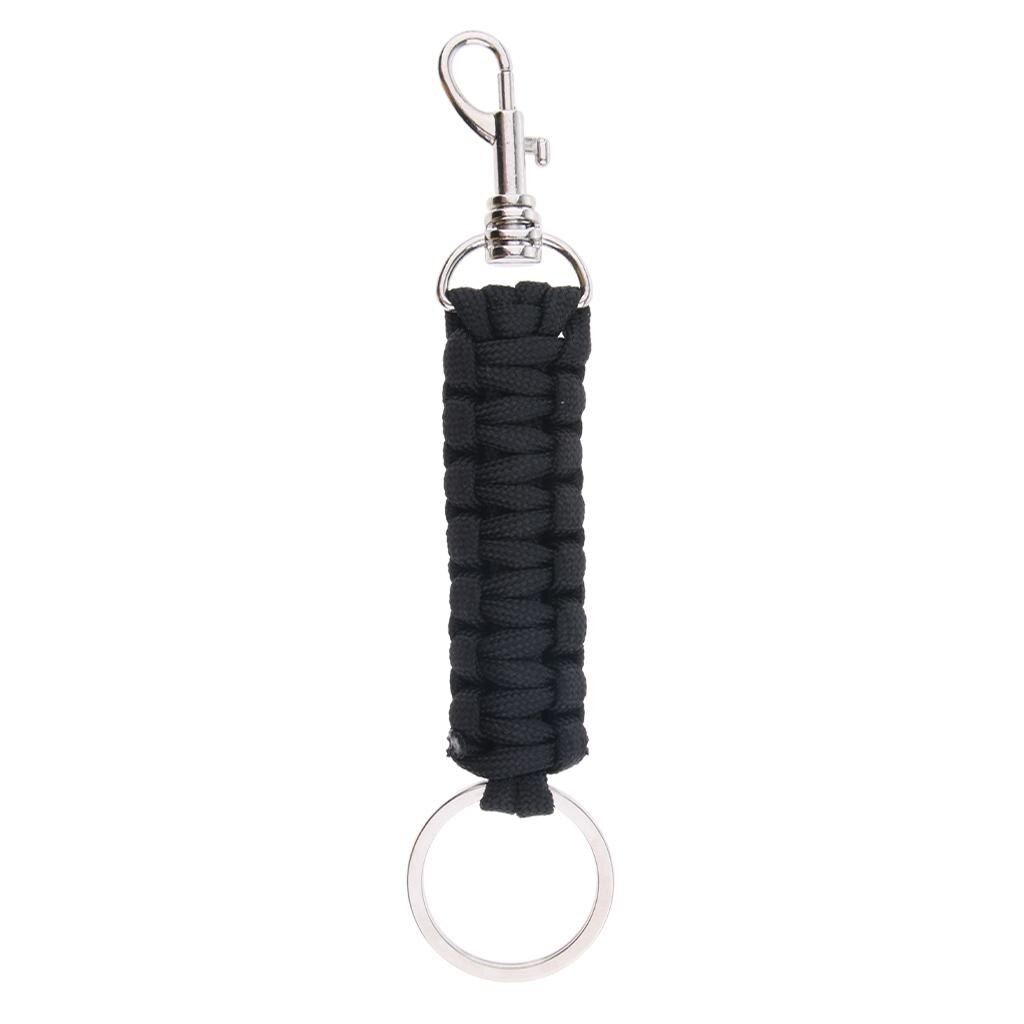 Parachute Cord Keychain Paracord Keyring, 360 Degree Rotation Snap Hook, Convenient to Use