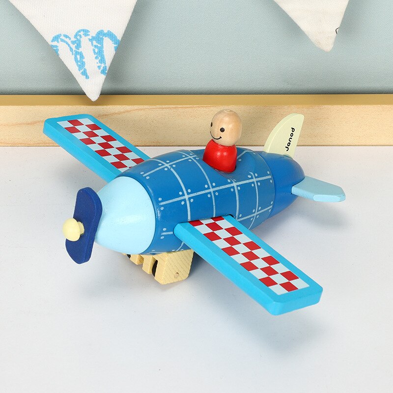 Giocattoli in legno per bambini smontaggio assemblaggio Puzzle combinazione giocattoli pratici giocattoli per veicoli assemblati aereo elicottero razzo: Assembled Aircraft