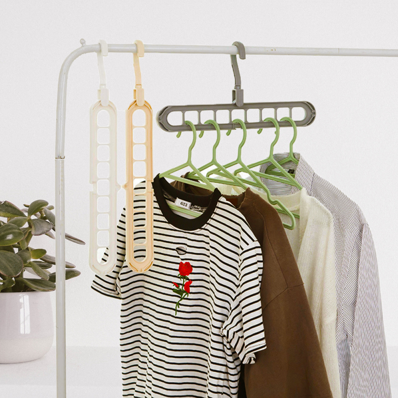 Perchas para ropa con múltiples puertos y Círculo de compatibilidad de puertos, perchas para pantalones para secar ropa, estantes de almacenamiento, perchas multifuncionales de plástico para ropa, bufandas
