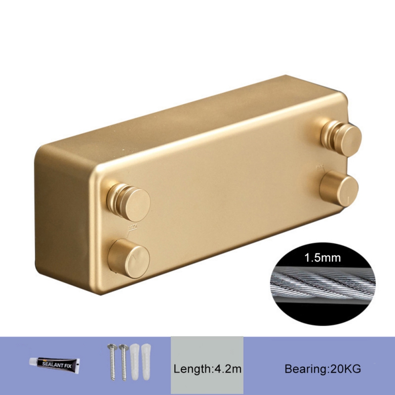 Telescopic Invisible Clothesline Free Punch Balcony Hotel Indoor Double-line Bathroom Home Retractable Clothes Rack: C