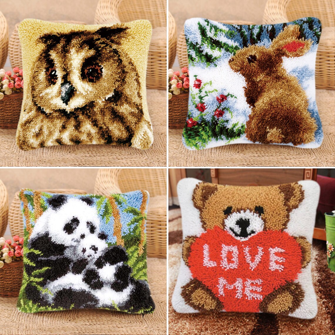 Kit de crochets à Loquet pour animaux, boutons d'oreiller, kusen, smylarn, paquet, Coussin, Crochet
