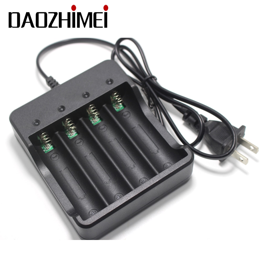 Cargador de batería inteligente de , 4, 2 y 1 ranuras con protección de cortocircuito para batería recargable de iones de litio 4X 18650