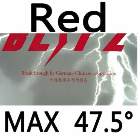 PALIO BLIT&#39;Z / BLITZ (Made in Germany) BLIT-Z Table Tennis Rubber Palio Ping Pong Sponge: Red MAX H47.5