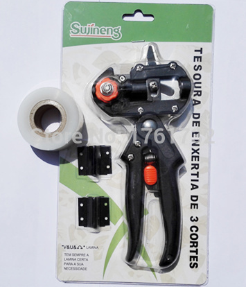 Garden Fruit Tree grafting Pruning Shears Scissor Grafting cutting tool + 2 Blade Grafting + 1 Tape grafting tape
