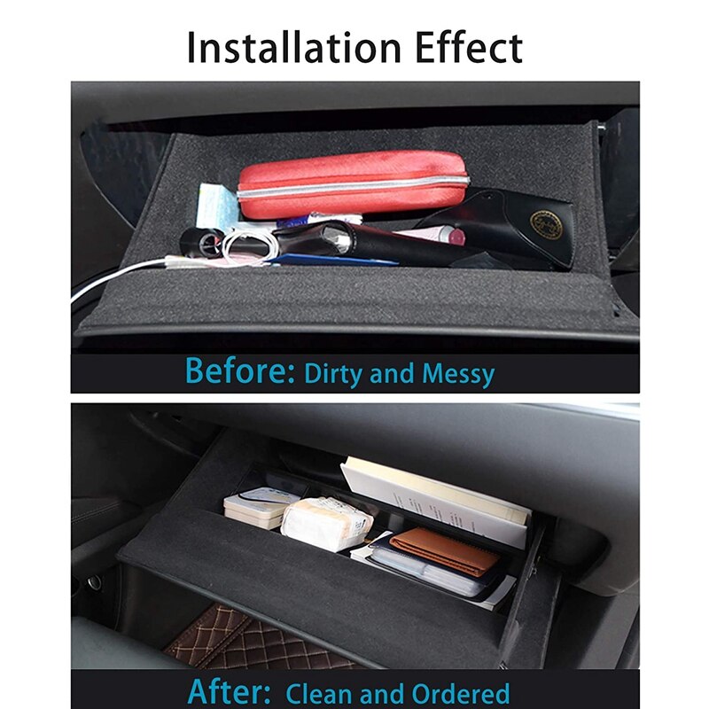 Car Glove Box Organizer Insert Sorting Partition for Toyota Alphard 30 AH30 Vellfire 16-19