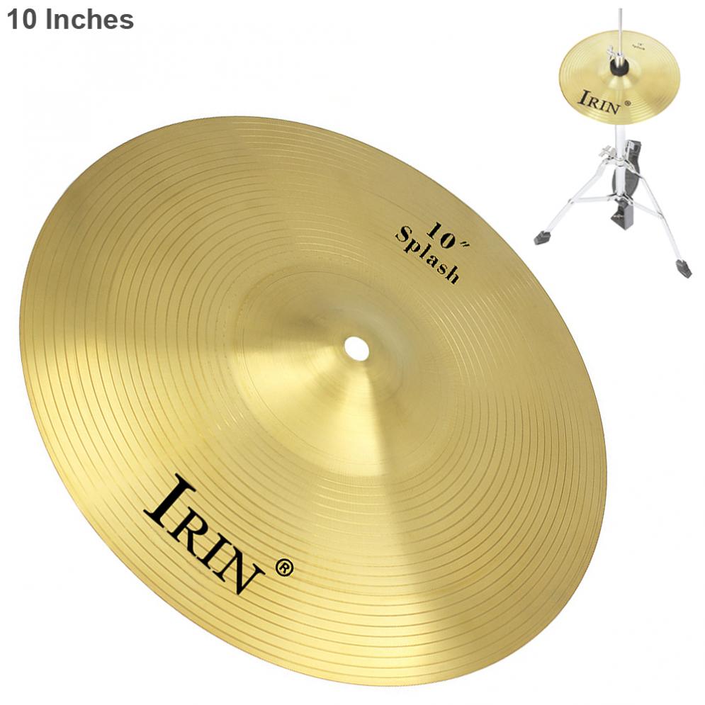 10 Inch Brass Alloy Splash Crash Cymbal Drum for Percussion Instruments Players Beginner