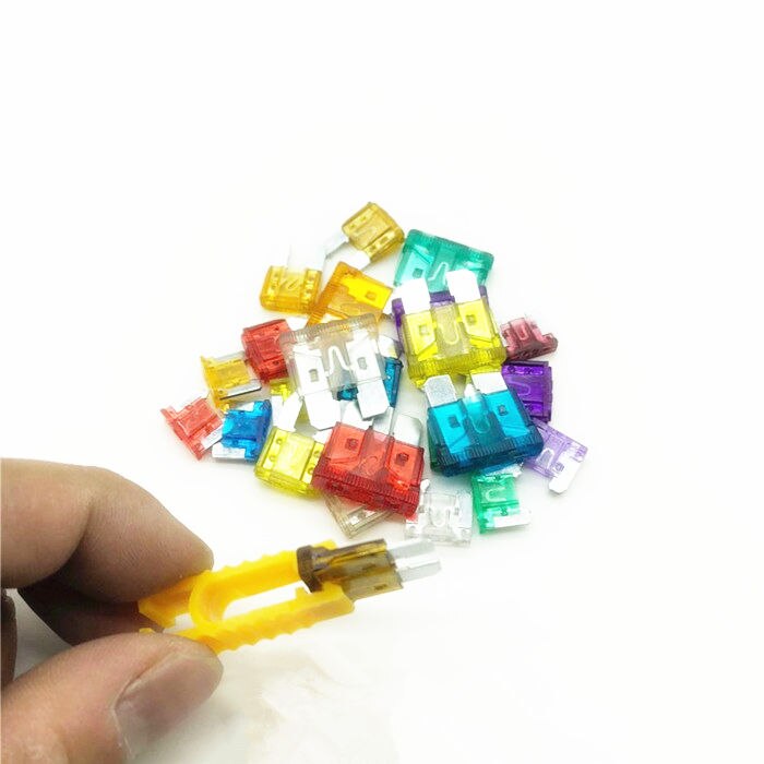 50PCS Auto Car Medium Straight Insertion Blade Car Fuse Assortment Kit 3/5/7.5/10/15/20/25/30/35/40A