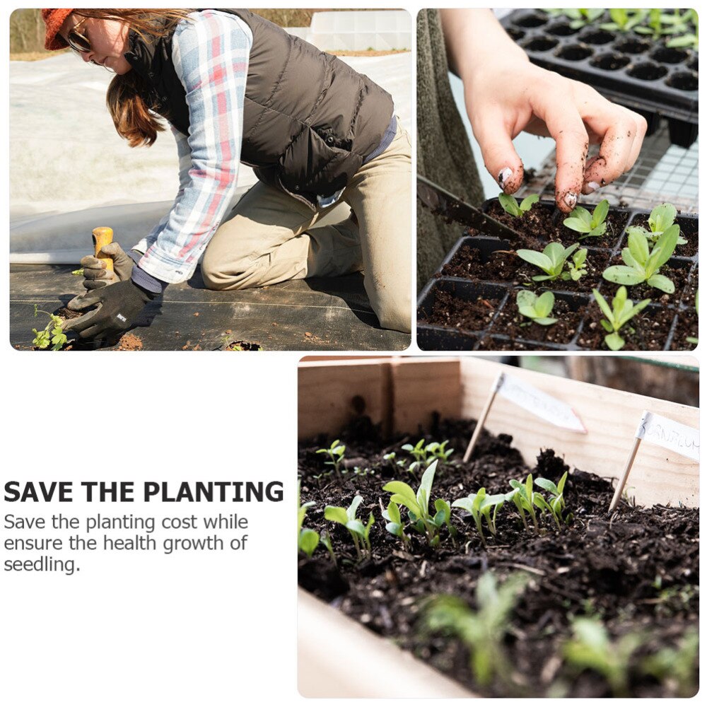 10PCS 40 Cell Seedling Tray Seed Starter Growing Plantings Trays (Black)