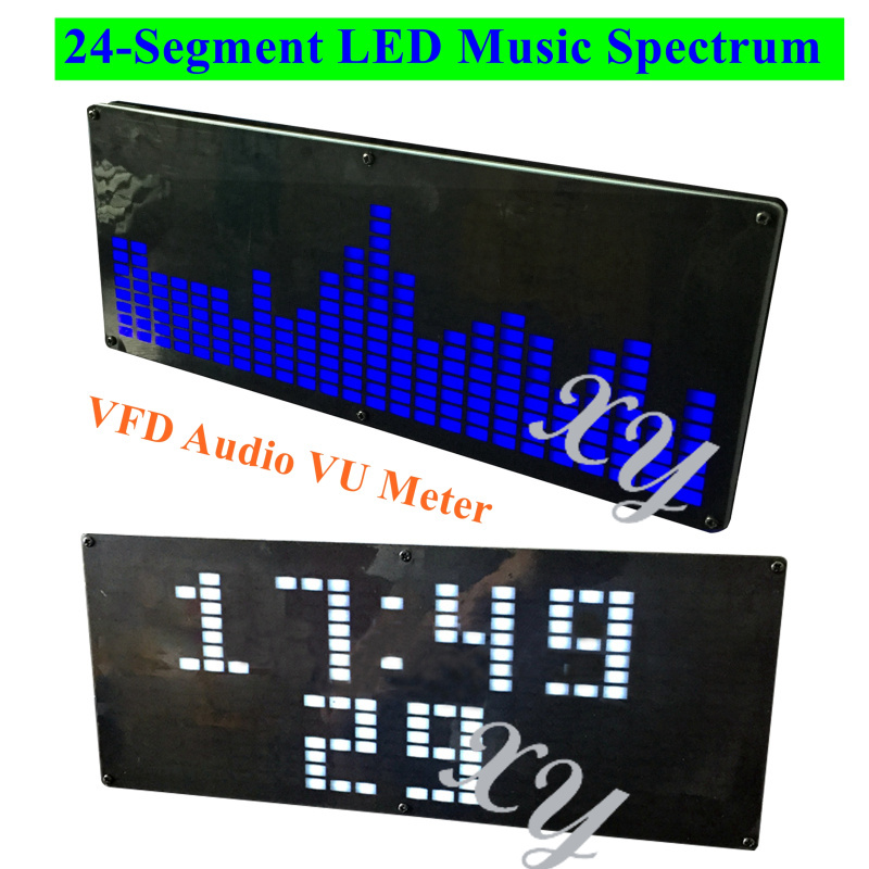 Grote 24 Segment Led Muziek Spectrum Elektronische Productie Spectrum Niveau Display Vfd Audio Vu Meter Versterker Board Niveau