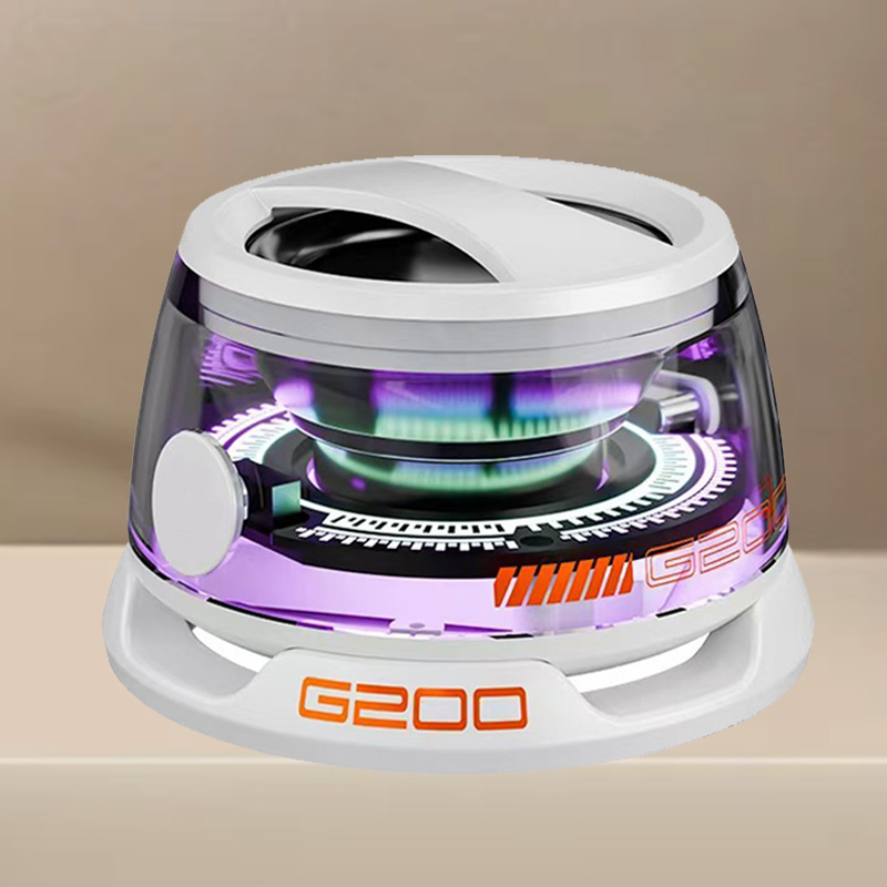 G200 bärbara mini bluetooth-högtalare rgb-belysning magnetisk högtalare  bt5.3 mini-ljudboxar 7 timmars uppspelning telefonhållare: Vit