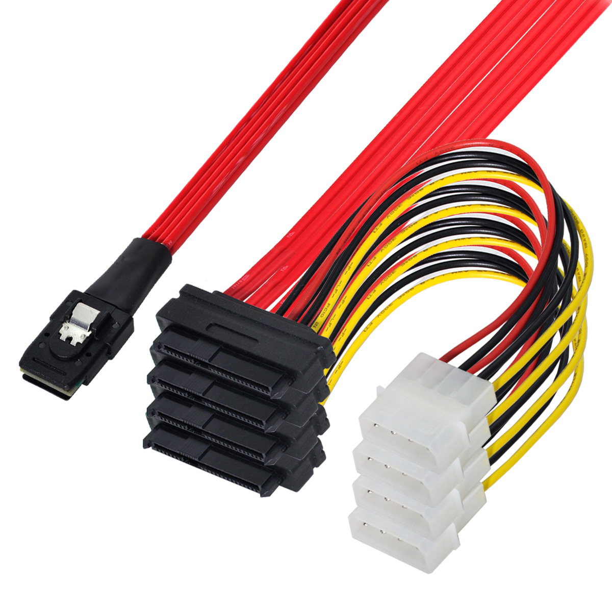 Mini-SAS SFF-8087 to 4 SAS Cable 3.28 Ft
MINI SAS 36P TO 4 SAS,support 10gbps