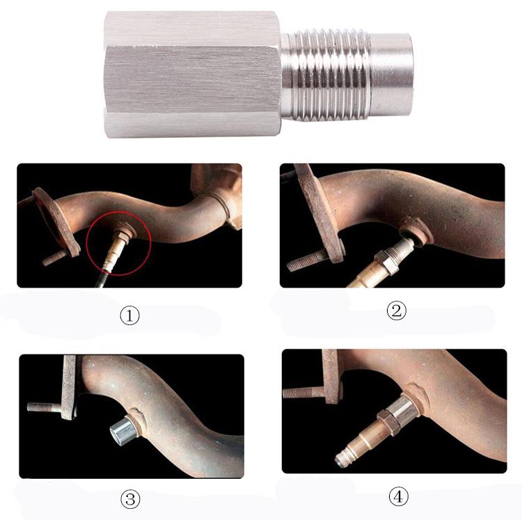 Oxygen O2 Sensor Spacer Adapter Bung Catalytic Converter Fix Check Engine Light