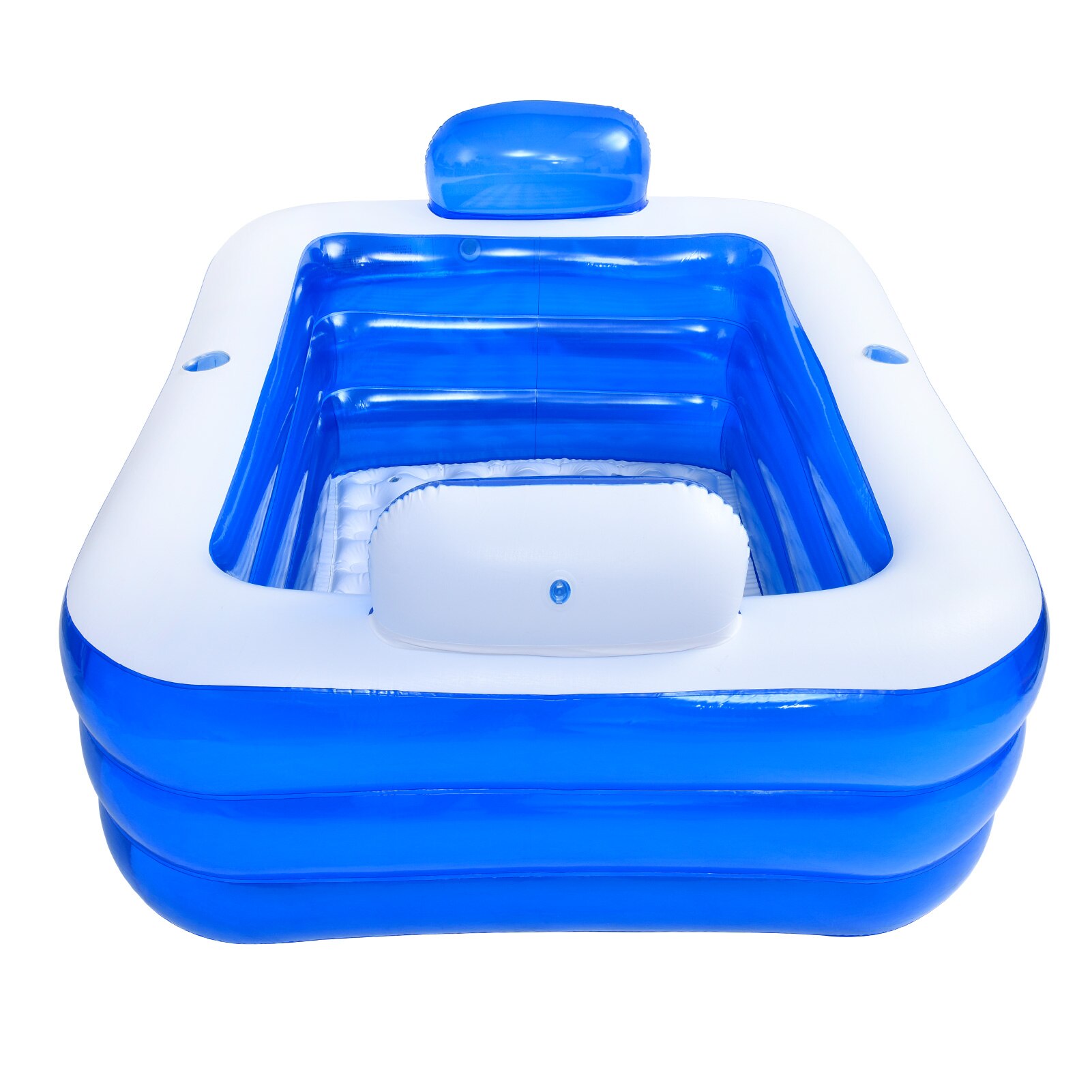 Adult Inflatable Double Bathtub 3 Layers Thickened PVC Swimming Pool Warm Bath Bucket Baby Washing Tub Basin Summer Pool