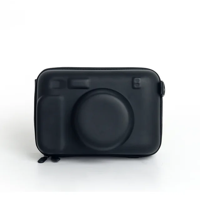 Sac pour appareil photo rétro pour Fujifilm Instax Wide W400/210/300/LOMO avec bandoulière, housse en cuir PU, étui de protection pour appareil photo: Gris clair