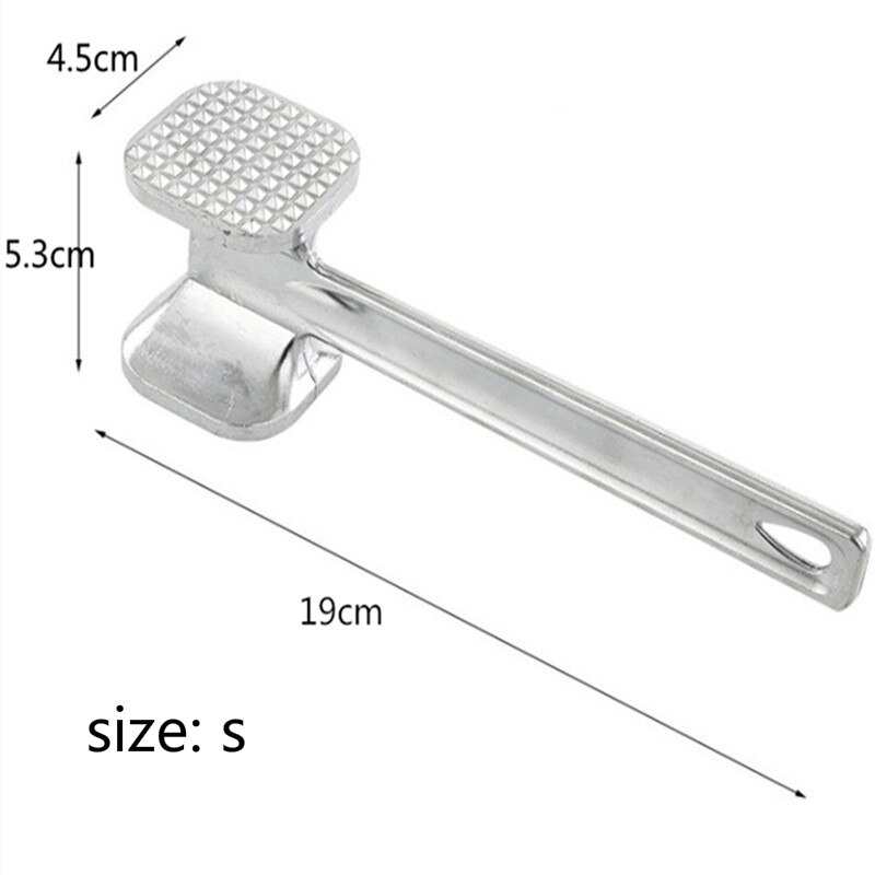 1pcs Meat Hammer Tenderizer Beaf Steak Mallet Beef Pounder Chicken Beater Aluminum Alloy Beater Kitchen Tool 2 Sides