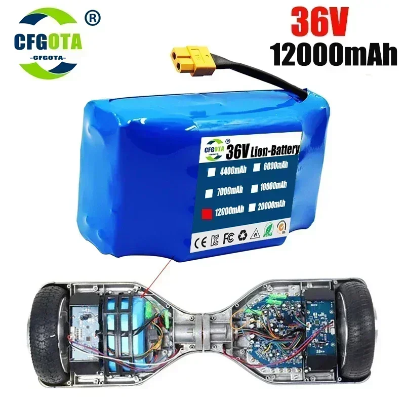 36V 7Ah Batterij Hoverboard Oplaadbare Li-Ion Batterij Li-Ion Cel voor Elektrische Zelf Balans Scooter Hoverboard Eenwieler