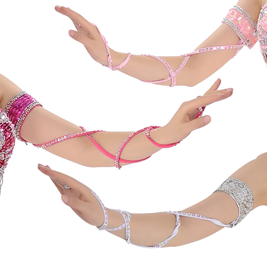 11 Kleuren Arm Mouw Oosterse Stijl Kostuum Accessoires 1 Stuk Stretch Cross Strap Verstelbare Pailletten Buikdans Armband