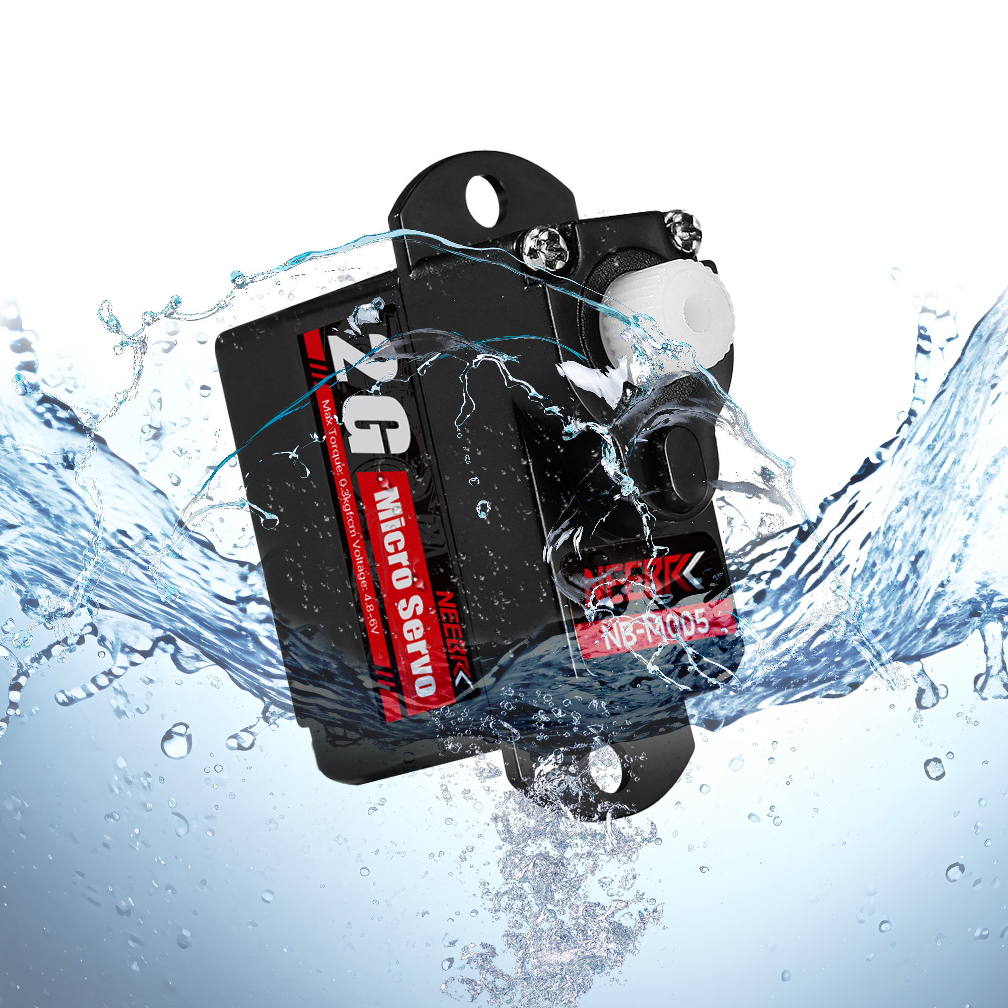 NEEBRC 2g 4,3g 5g 8g 12g Mini engranaje de plástico/Metal Servo Digital Motor impermeable para coche RC avión de ala fija helicóptero Robot juguete