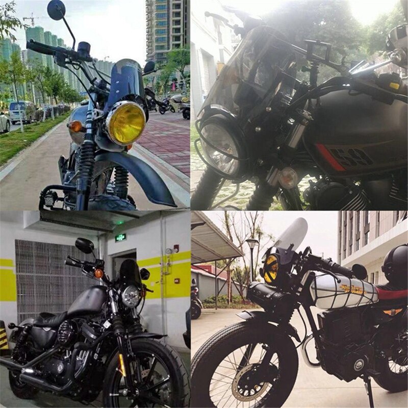 Motorfiets voorruit luchtstroom verstelbare windgeleider voor 5-7 inch koplampen universeel moto