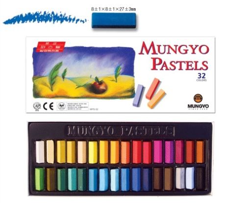 Mungyo myk pastell 24 32 48 64 levende farger halv størrelse til kunstnere studenter krittpasteller kunstforsyning: 32 farger