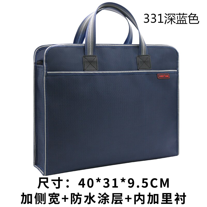 Brief case Men Casual Business Bag A4 Male Workbag Brief Bag Hand Belt Canvas Bag: 331 DEEP BLUE