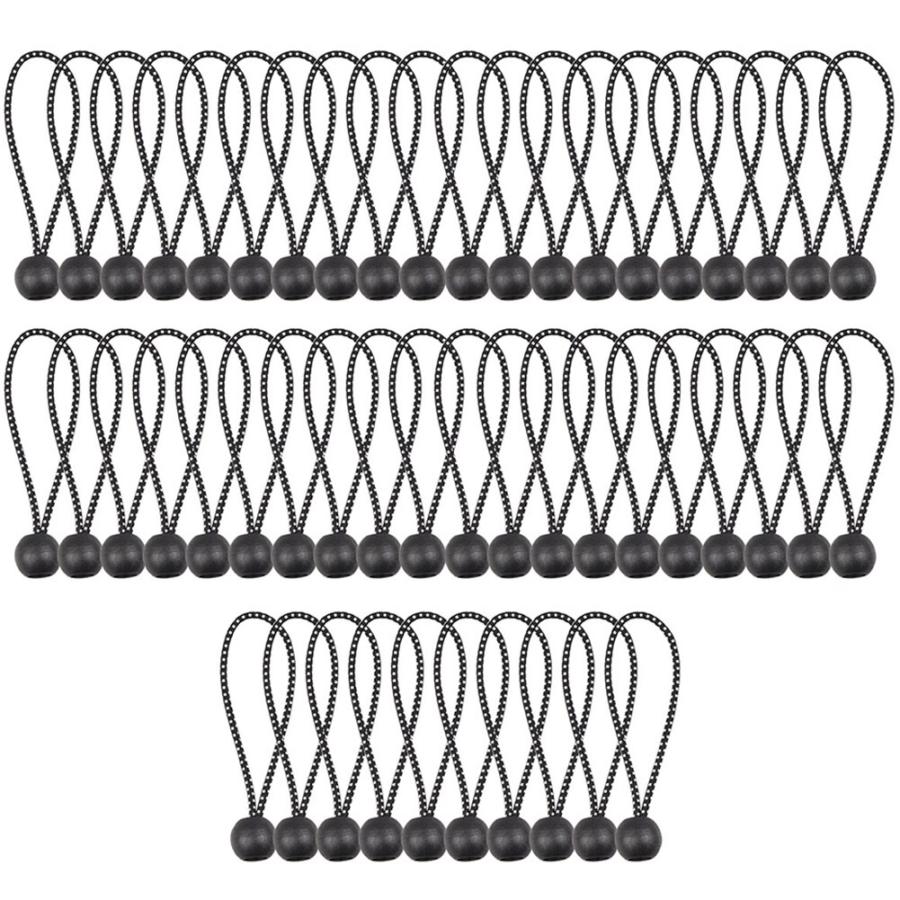 10/20/50 stk elastisk telt strikk ball feste bindetau presenning markise baldakin strikksnorer stropp utendørs camping forsyning: 50 stk