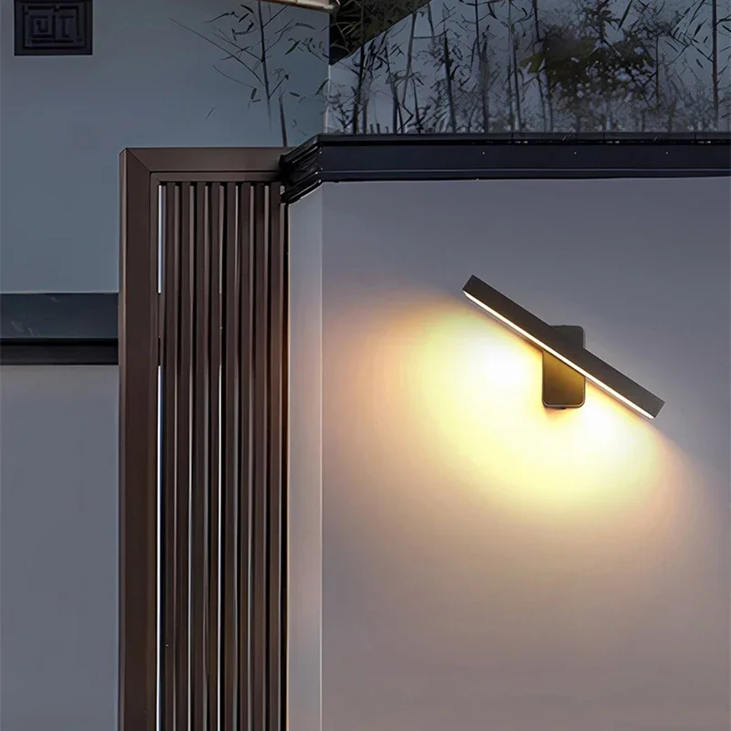 Led-wandlamp buiten waterdichte villa ingang armatuur binnenplaats woonkamer huis decoratieve lange strip aluminium wandlampen