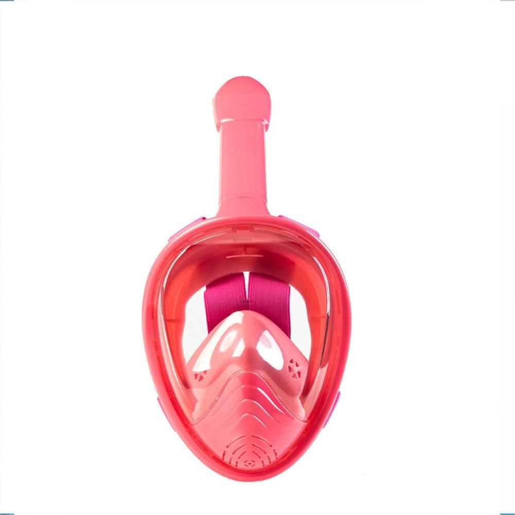 Kids Full Face Diving Mask Scuba Anti-fogging Underwater Full Face Snorkel Scuba Mask Swimming Gear Water Sports Children Diving: pink