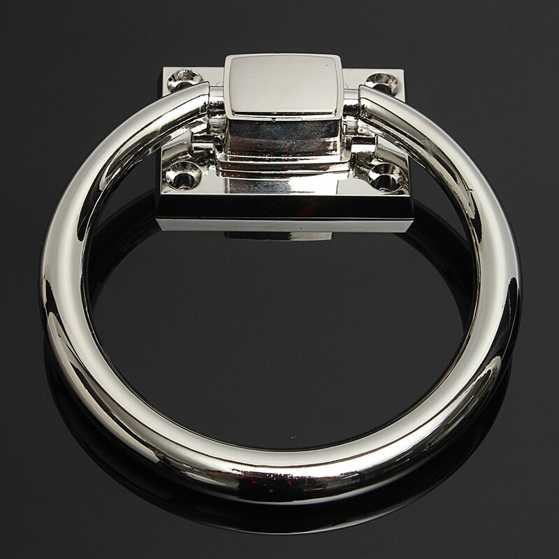 Door Handle Door Pull Ring Knob Shiny Silver Pull Ring Wooden Door Knocker Chair Pulls Handle Stainless steel 111x56x38MM