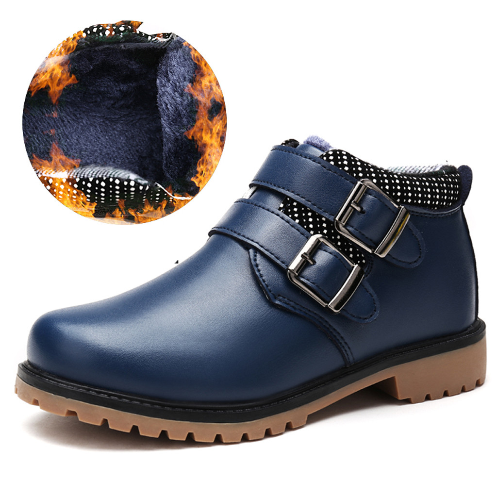 Chaussures pour enfants en cuir pour garçons, grandes tailles, en velours, confortables et décontractées, bottes de neige pour enfants, chaussure enfant  #y2