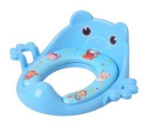 Cheap baby potty seat toilet seat ring children portable toilet seat auxiliary soft toilet cover: Blue