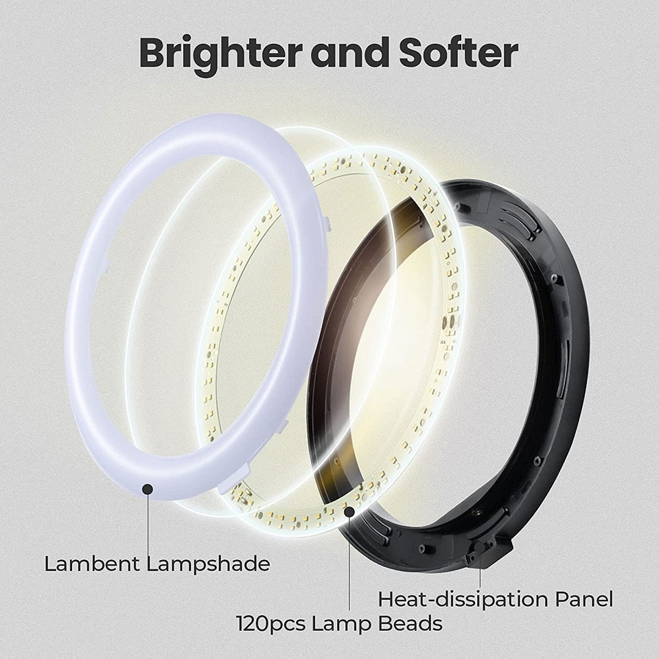 10 &quot;Led Selfie Ring Licht Cirkel Vullen Licht Dimbare Ronde Lamp Statief Trepied Make Fotografie Ringlicht Telefoon Standhouder